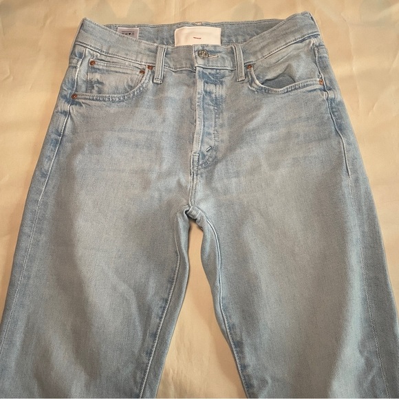 MOTHER- The Scrapper Cuff Ankle Fray Light Wash Lonely Hearts Club Size 25 - Picture 4 of 10